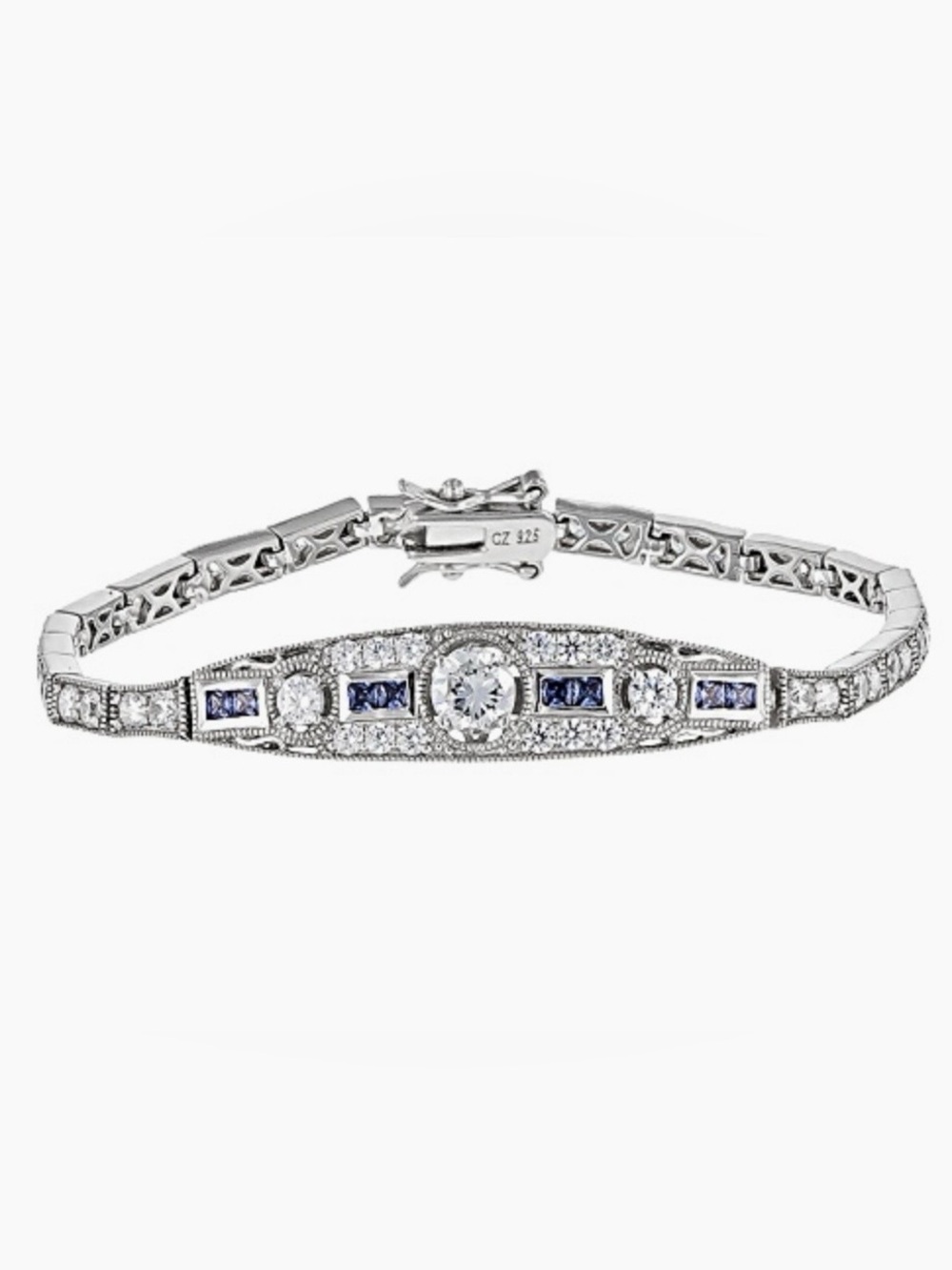 🌸JTV21 - Vanna K Blue and White Cubic Zirconia Simulants Bracelet💎🛍️